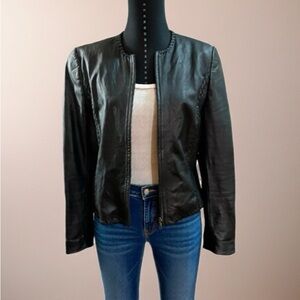 Marks & Spencer Black Leather Women's Jacket